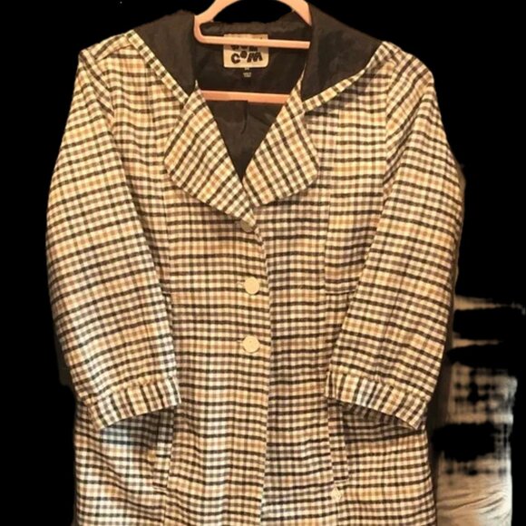 Volcom ๐ฅ Plaid Babydoll Button & hooded ๐ฅ jacket 3/4 Sleave - Picture 1 of 12